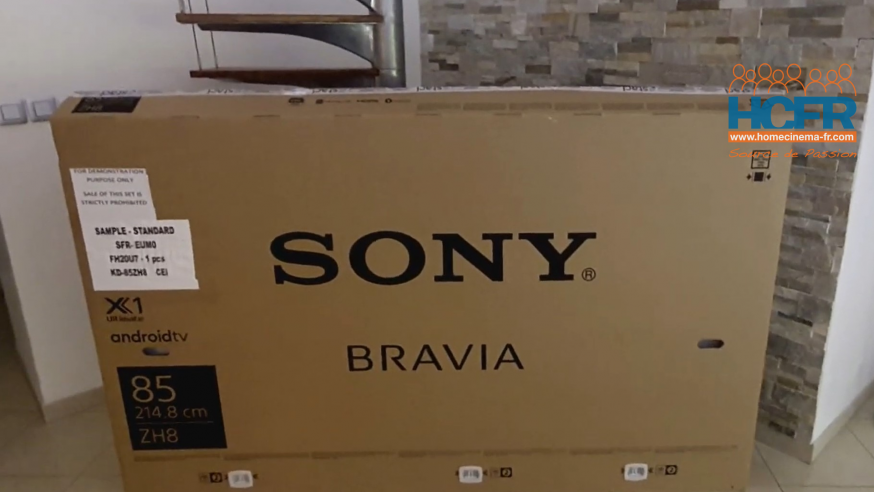 Video HCFR : Sony KD-85ZH8, TV 8K – unboxing & présentation