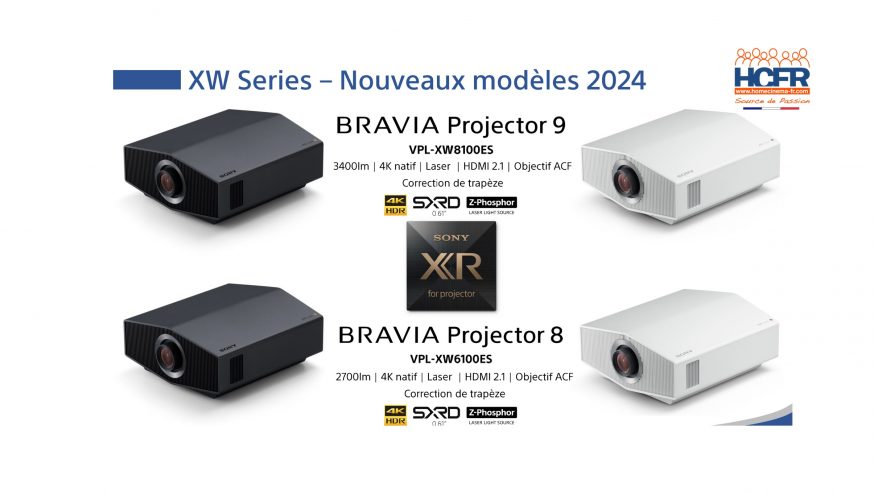 News HCFR : SONY Bravia Projector 9 & 8_VPL-XW8100ES & VPL-XW6100ES, nouveaux projecteurs 2024